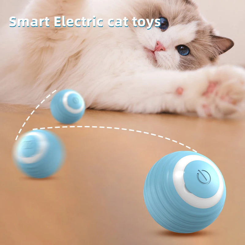 Bola inteligente interativa para gato e cachorro, Bola mágica de rolamento automático